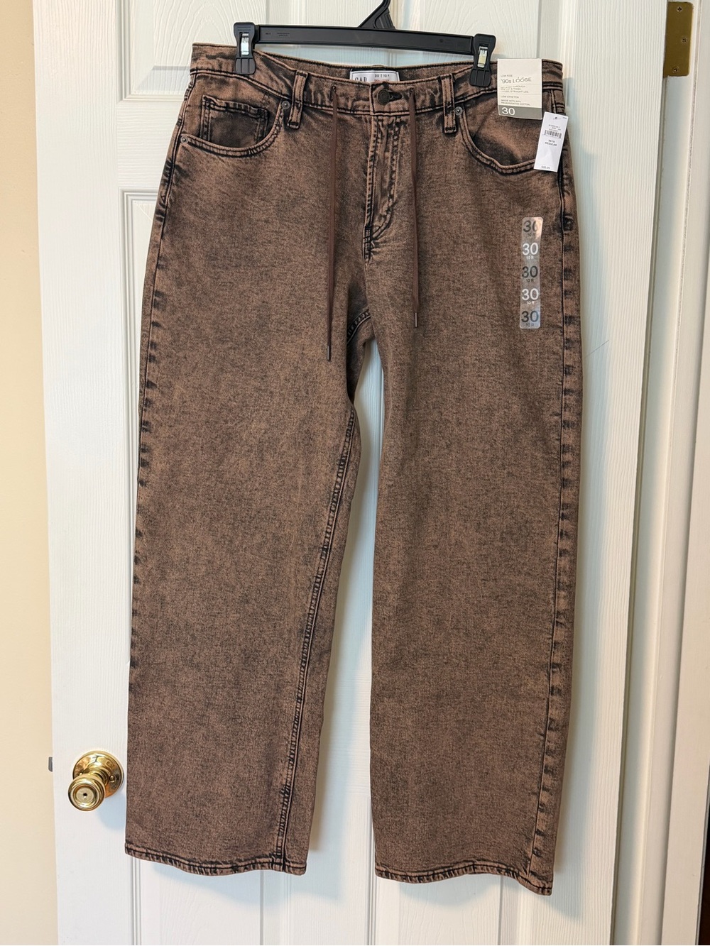 NEW Womens GAP Low Rise 90s Loose Jeans sz 10 brown